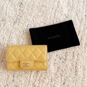 Authentic Chanel Card Holder (Yellow)